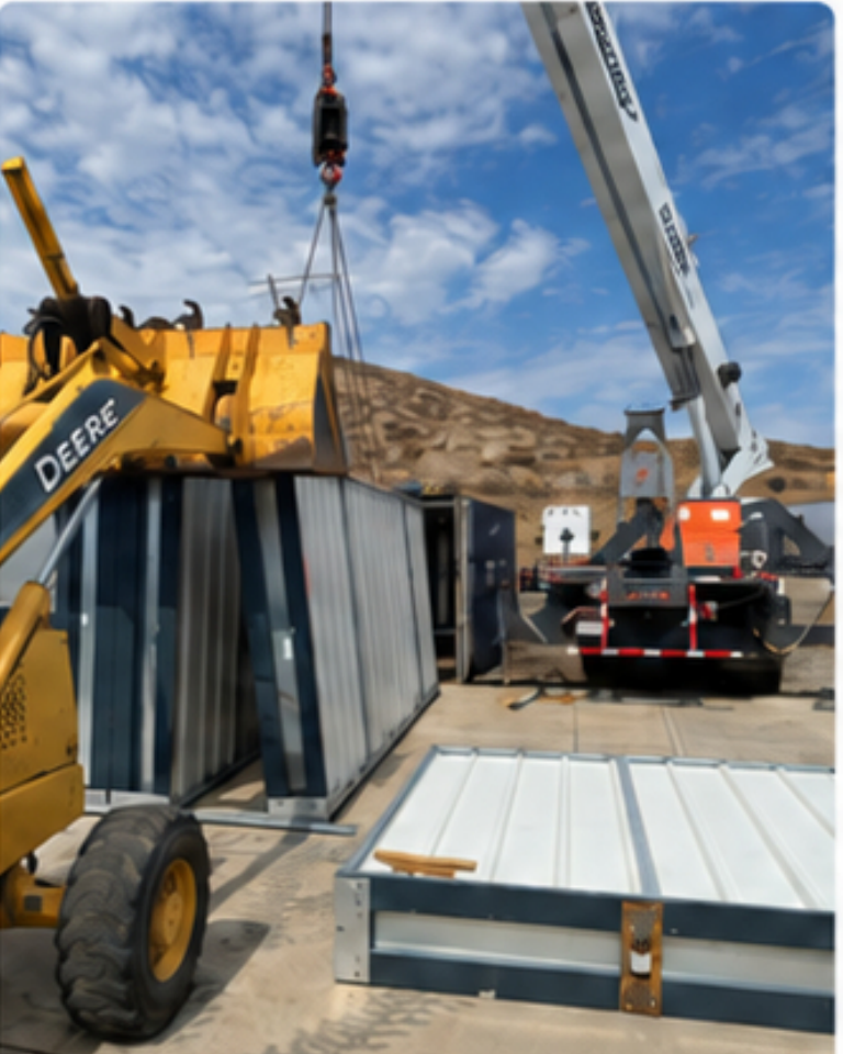 EroUnits base being positioned on site