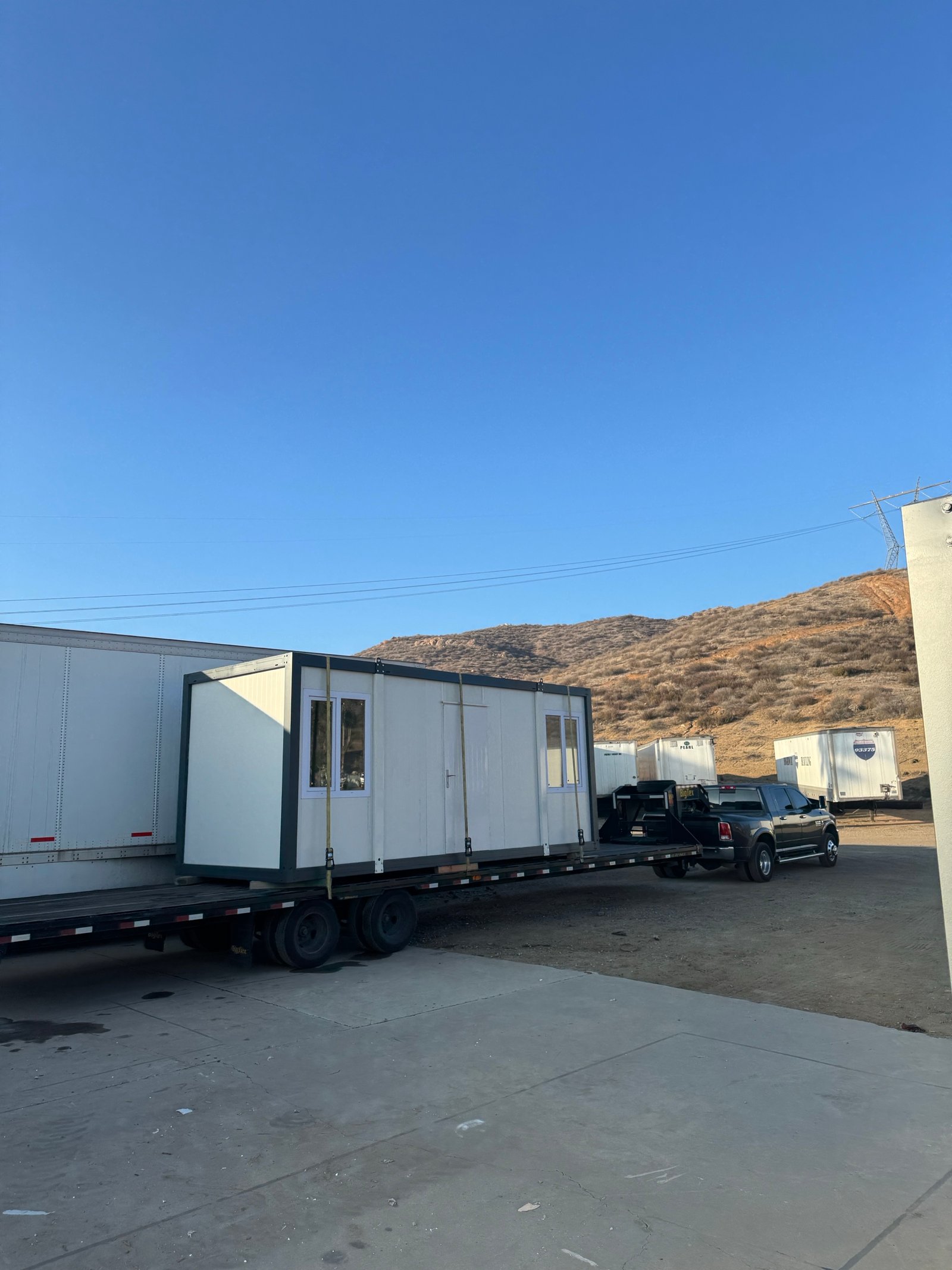EROUnits office secured on a trailer for delivery