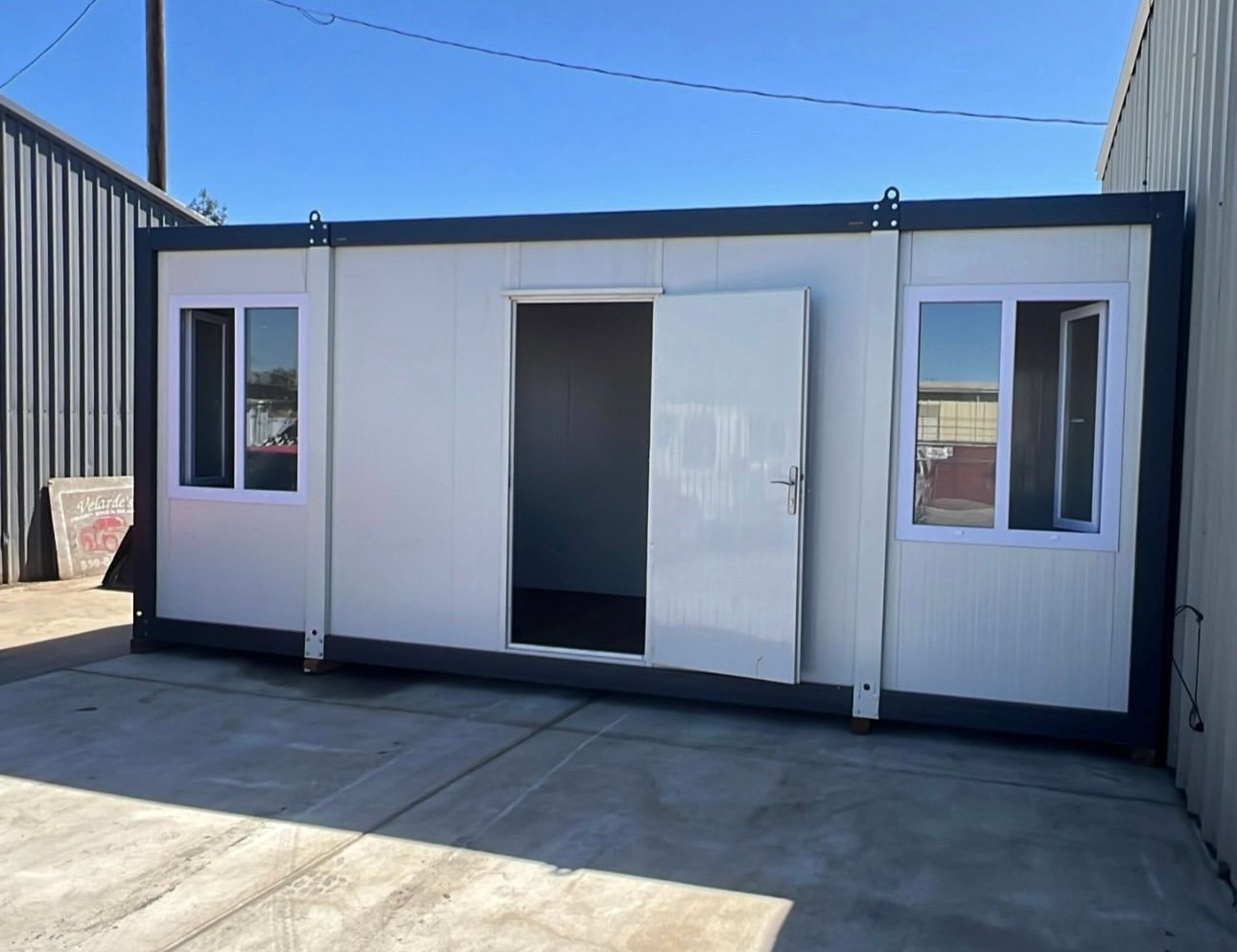 Front view of a completed EROUnits office